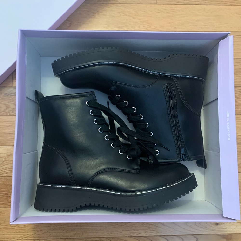 COPY - Brand new Madden Girl black faux leather combat boots size 7.5